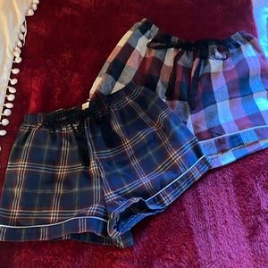 Plaid pj shorts